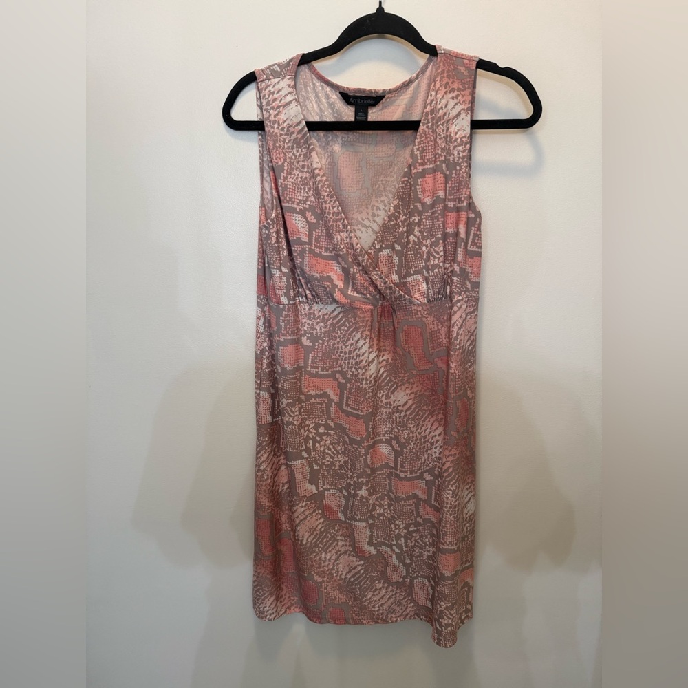 Ambrielle Pink‎ And Gray Mini Dress - Size L